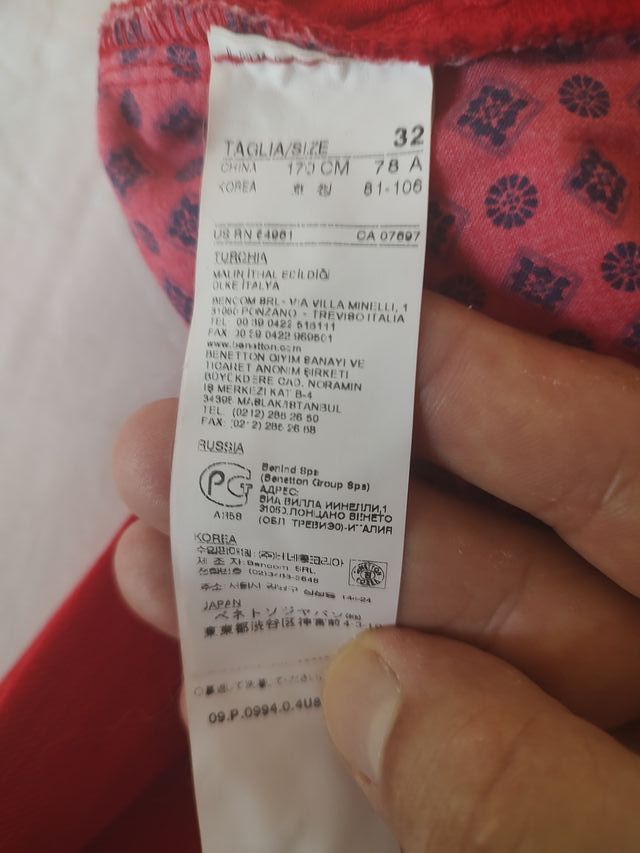 Jeans uomo United Colors of Benetton L32 W32 Origi