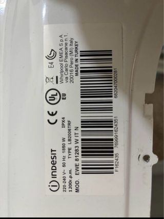 Contrappeso inferiore lavatrice INDESIT