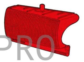 Tulipa embellecedor parachoques izquierda trasera PEUGEOT 205