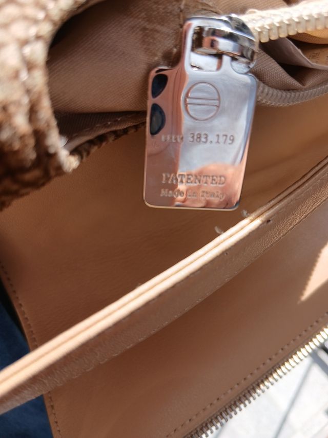 Borbonese borsa beige con manico spalla