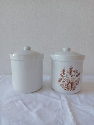 2 Barattoli ceramica Royal. Diametro cm. 12