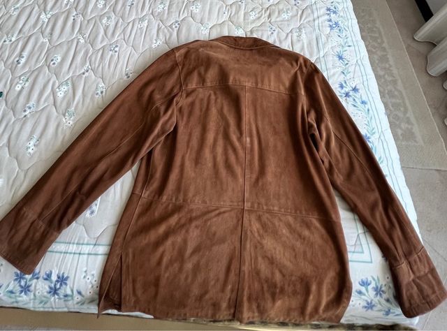 Giacca scamosciata marrone