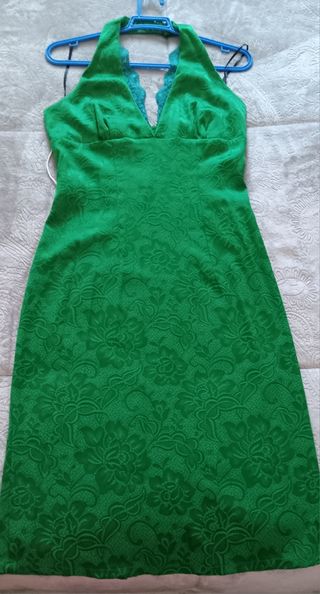 Vestido verde estampado