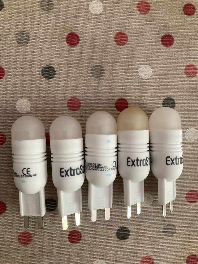 5 Bombillas LED G9 2W 220-240V