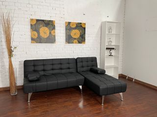 Nuevos! Sofa Cama Poli Piel con chaiselongue!!