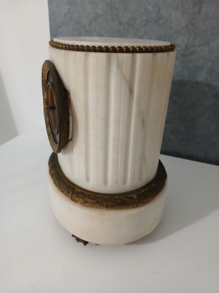 Antico Orologio Da Tavolo Camino in Marmo Pesante