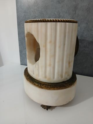 Antico Orologio Da Tavolo Camino in Marmo Pesante