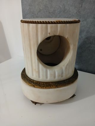 Antico Orologio Da Tavolo Camino in Marmo Pesante