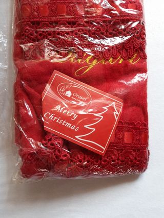 Set natalizio: 2 asciugamani e centrino