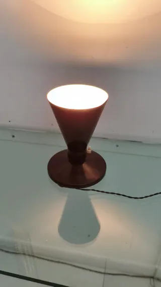 Lampada da tavolo vintage marrone