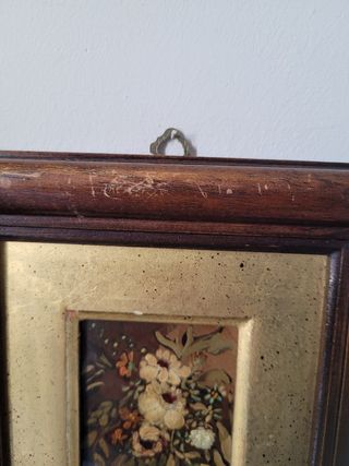 Dipinto fiori - Cornice antica