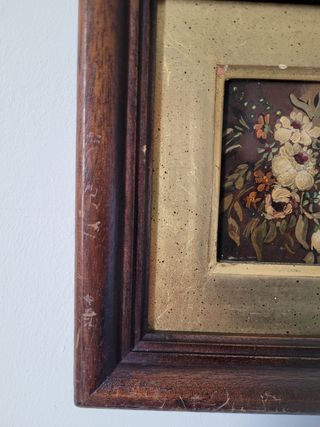 Dipinto fiori - Cornice antica