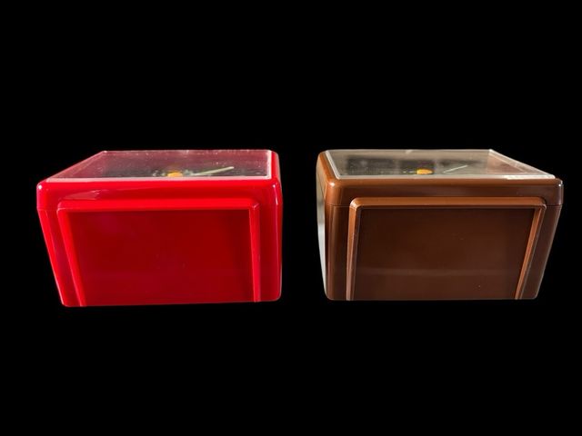 Coppia Rhythm orologi sveglia vintage anni '80  Mod. 4RA749 Japan