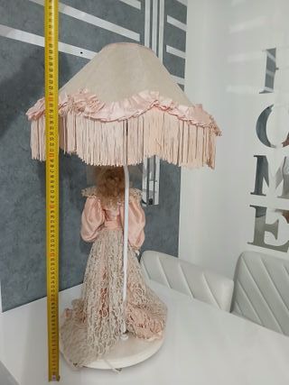 Lampada da Tavolo Bambola Ceramica Vintage Retrò 7