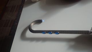 Paraguas antiguo azul y rosa 