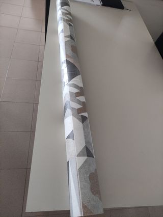 Alfombra vinilo gris beige
