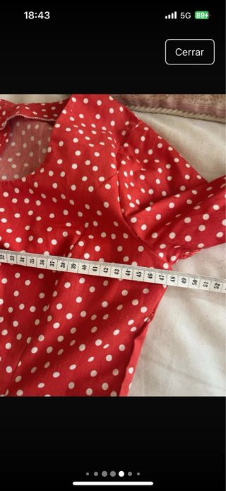 Traje Flamenca coral - lunares blancos