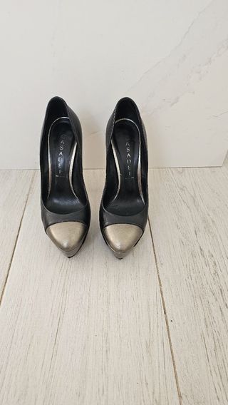 Casadei Tacones negros y plata