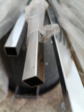 Barre inox cromate + staffe
