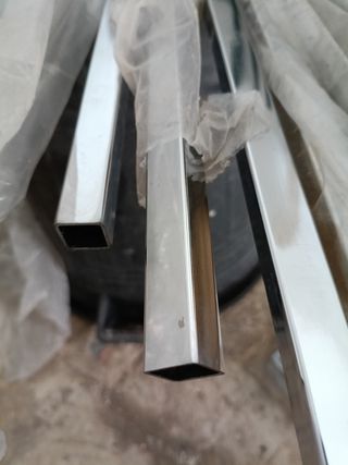Barre inox cromate + staffe