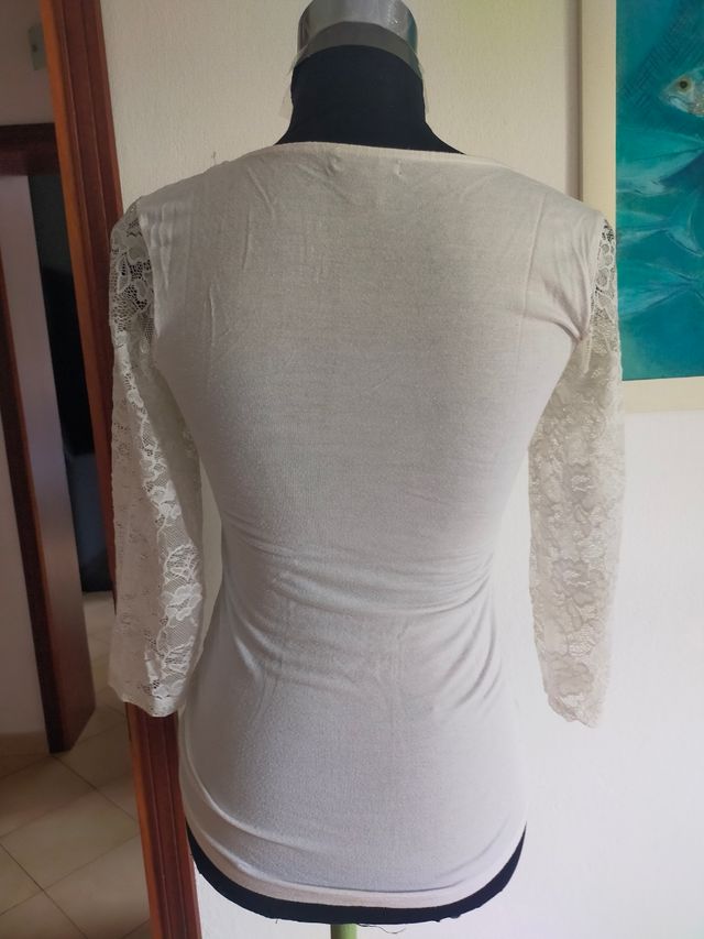 Maglia donna con pizzo