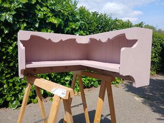 Mensola angolare in legno di noce