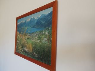Marco madera cuadro puzzle paisaje 