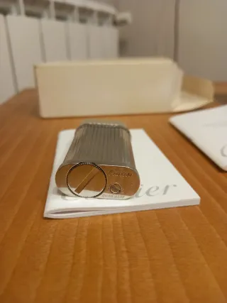 Accendino Cartier Godron Pasha Argento