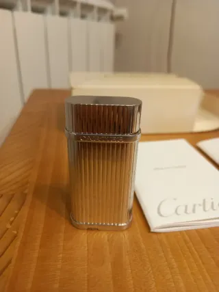 Accendino Cartier Godron Pasha Argento