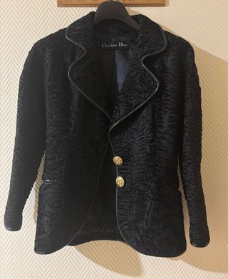 Abrigo vintage Christian Dior original piel Astracán 