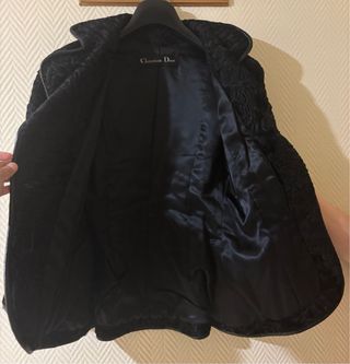 Abrigo vintage Christian Dior original piel Astracán 