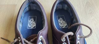 Zapatillas Vans Era Cuero Marrón-Azul