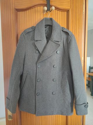 Abrigo Lana cruzado / Mango - Gris - Talla M