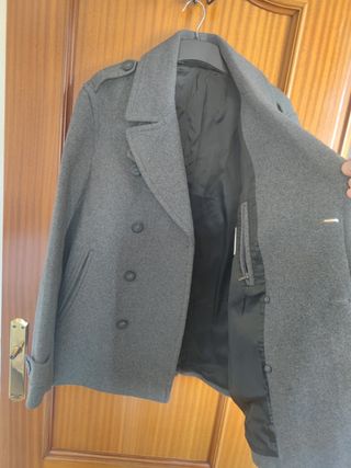 Abrigo Lana cruzado / Mango - Gris - Talla M