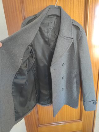 Abrigo Lana cruzado / Mango - Gris - Talla M