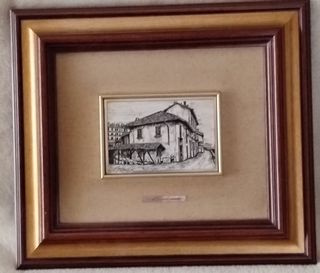 Quadretto Dipinto su Lamina Argento