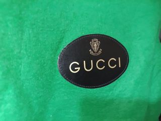 Gucci sacca borsa shopping bag grande verde nero
