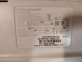 TASTIERA MICROSOFT WIRELESS KEYBOARD 850