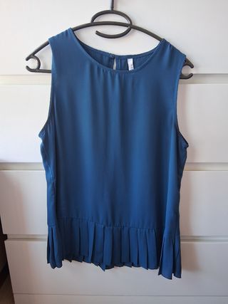 Blusa Tiffosi azul sin mangas