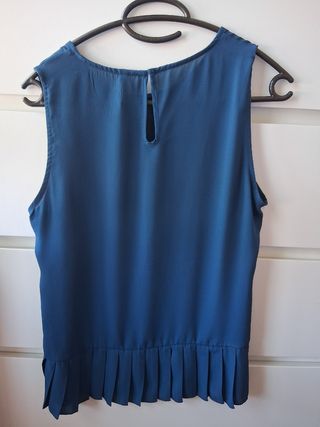 Blusa Tiffosi azul sin mangas