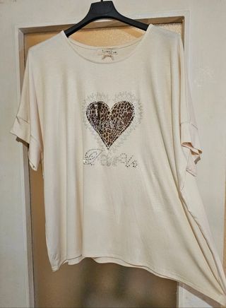 Camiseta oversize animal print
