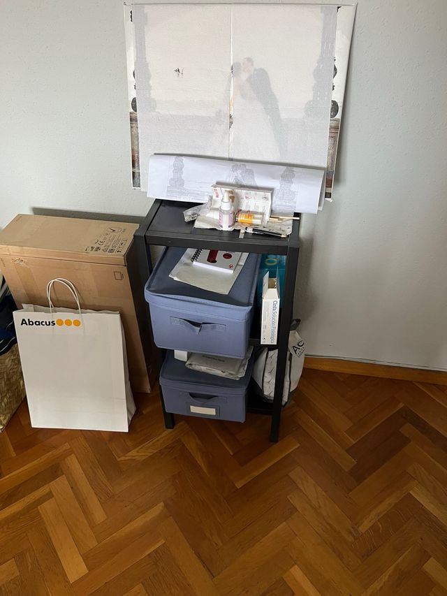 MUDANZA Columna estanteria negra