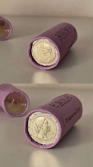 2 rotolini 2 euro Grecia 2023 Callas Caratheodory