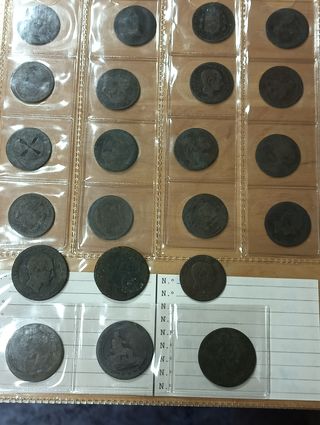 Monedas de 5 y 10 céntimos Alfonso XII