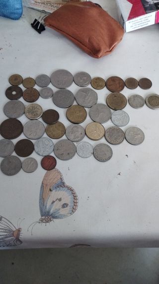 Monedas antiguas de España y otros paises.