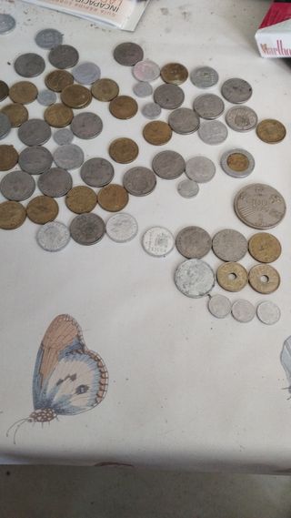 Monedas antiguas de España y otros paises.