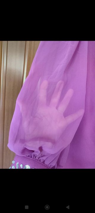 Vestito monospalla fucsia Misure in foto