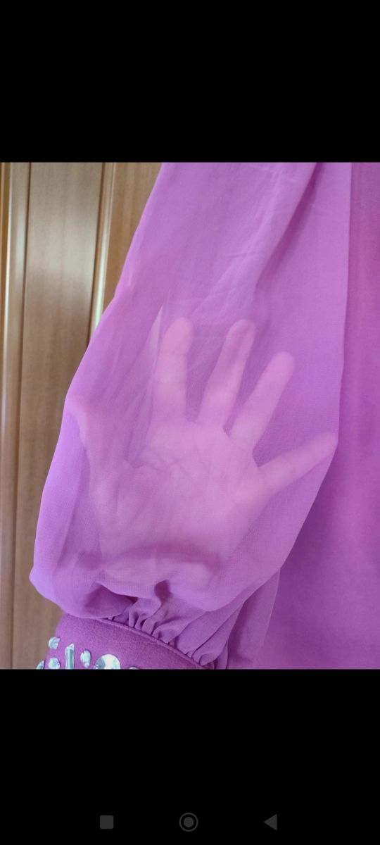 Vestito monospalla fucsia Misure in foto