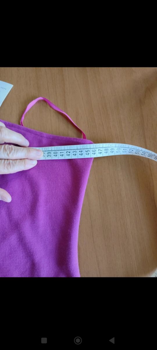 Vestito monospalla fucsia Misure in foto