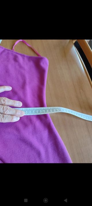Vestito monospalla fucsia Misure in foto